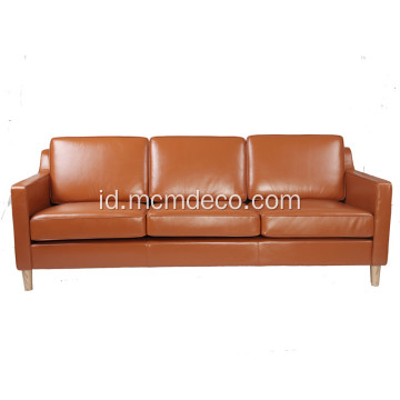 Desain Skandinavia 3 Sofa Kulit Seater